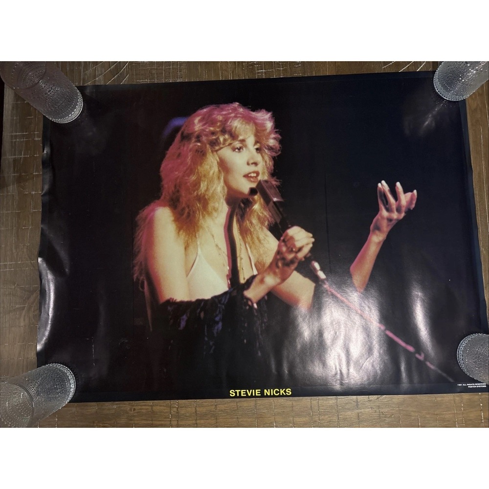 Vintage Stevie Nicks 1981 Live Shot Poster 22x30 Fleetwood Mac
